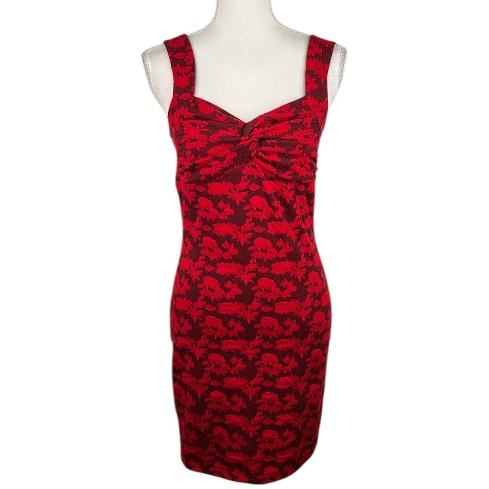Candie's Red‎ & Black Whimsigoth Goth Floral Fairy Grunge Whimsical Dress Size M